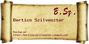 Bertics Szilveszter névjegykártya